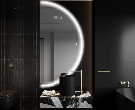 Semi-Circular Mirror with LED illumination A223 #9