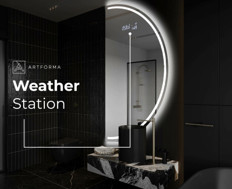 Semi-Circular Mirror with LED illumination A223 | right #6