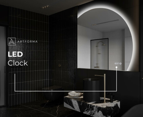 Half Circle Mirror LED lighted wall mirror Q221 #8