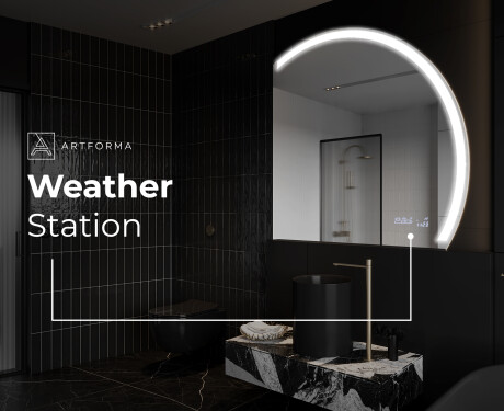 Artforma Half Circle Mirror LED lighted wall mirror Q222