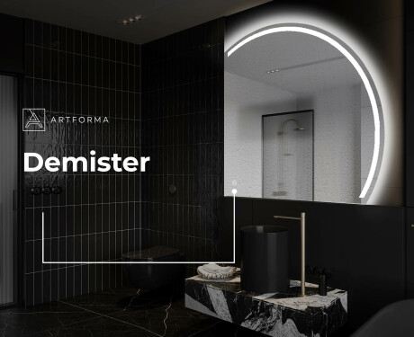 Semi-Circular Mirror with LED illumination Q223 #9