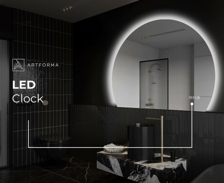 Half Circle Mirror LED lighted wall mirror W221 #8