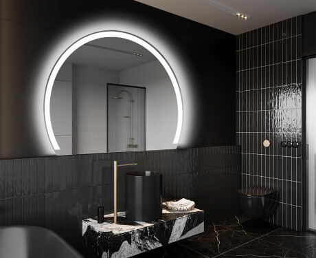 Semi-Circular Mirror with LED illumination W222