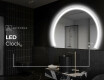 Semi-Circular Mirror with LED illumination W222 #8