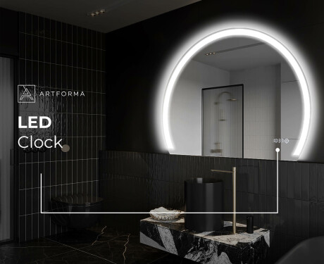 Semi-Circular Mirror with LED illumination W222 #8