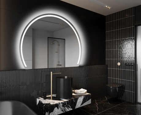 Half Circle Mirror LED lighted wall mirror W223