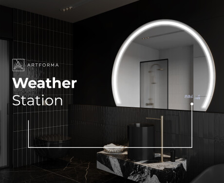 Half Circle Mirror LED lighted wall mirror W223 #6