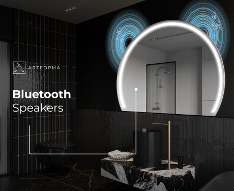 Half Circle Mirror LED lighted wall mirror W223 #7