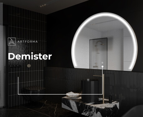 Half Circle Mirror LED lighted wall mirror W223 #9