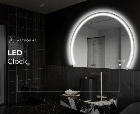 Half Circle Mirror LED lighted wall mirror W223 #8