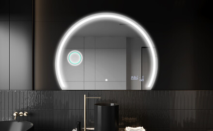 Half Circle Mirror LED lighted wall mirror W223
