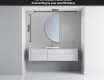 Semi-Circular Mirror with LED illumination D221 | left #4