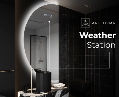 Semi-Circular Mirror with LED illumination D221 | left #6