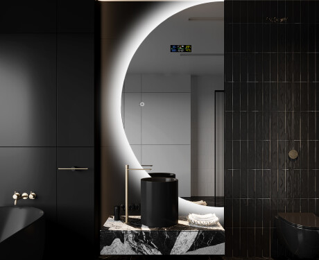 Semi-Circular Mirror with LED illumination D221 | left #9