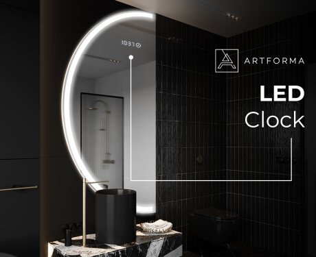 Semi-Circular Mirror with LED illumination D222 #7