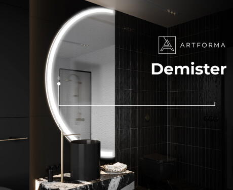 Semi-Circular Mirror with LED illumination D222 #8