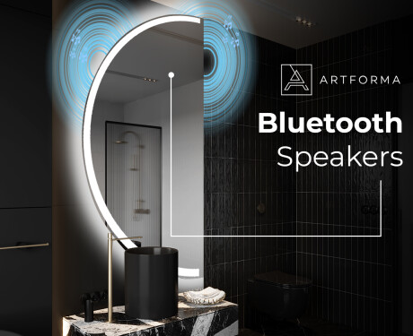 Semi-Circular Mirror with LED illumination D222 | left #5