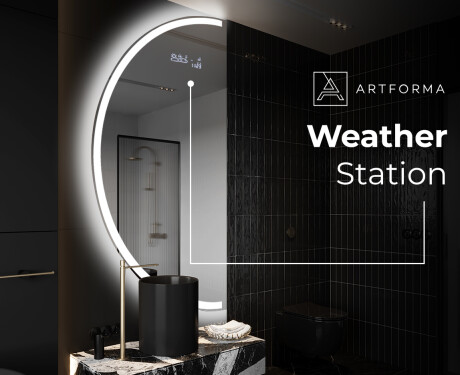 Semi-Circular Mirror with LED illumination D222 | left #6