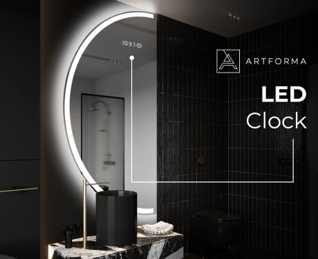 Semi-Circular Mirror with LED illumination D222 | left #7