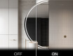 Semi-Circular Mirror with LED illumination D223 | left #3