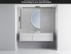 Semi-Circular Mirror with LED illumination D223 | left #4