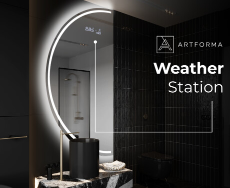 Semi-Circular Mirror with LED illumination D223 | left #6