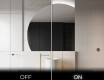 Half Circle Mirror LED lighted wall mirror X221 #3