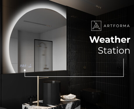 Half Circle Mirror LED lighted wall mirror X221 #6