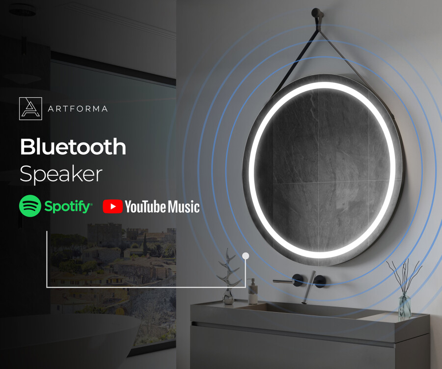 Round led bathroom mirror 800mm best sale