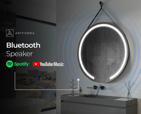 Round hanging mirror with lights L96 #11