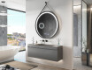 Round hanging mirror with lights L98