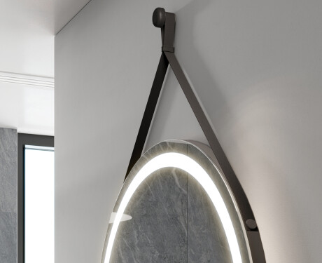 Round hanging mirror with lights L98 #2
