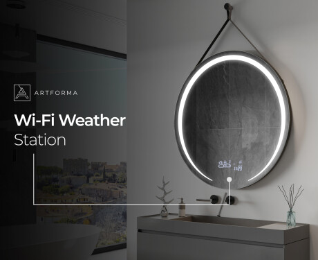 Artforma Round hanging mirror with lights L98