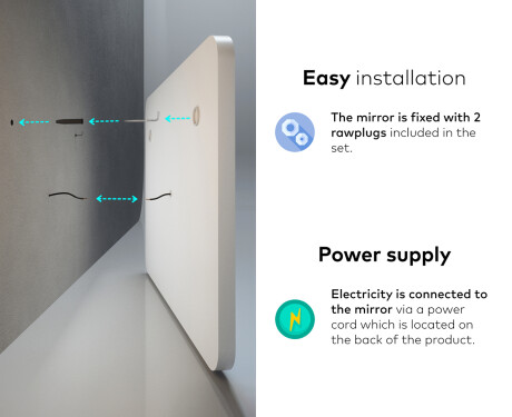 Illuminated Bathroom Mirror LED Lighting L146 #10