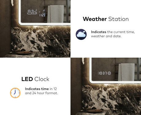 Illuminated Bathroom Mirror LED Lighting L146 #7