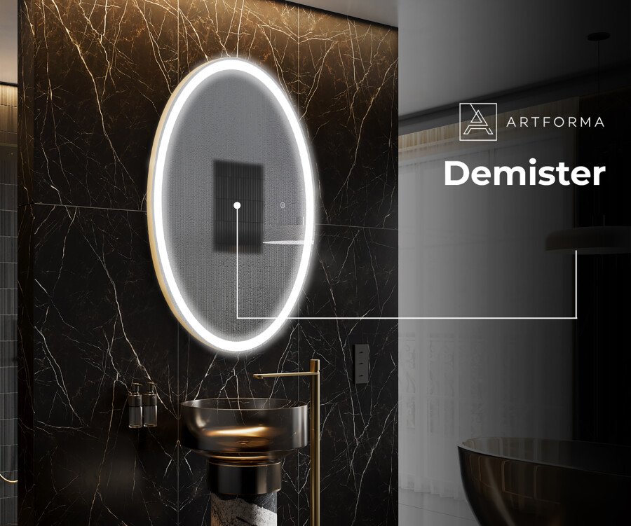Bathroom mirrors with led lights and demister on sale