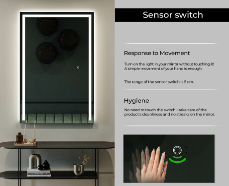 Full length hallway mirror backlit LED L11 #6