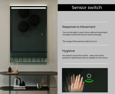 Full length hallway mirror backlit LED L12 #6