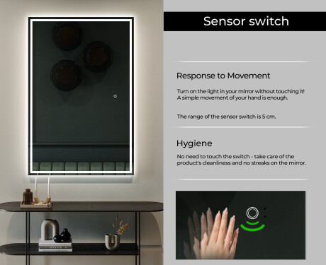 Full length hallway mirror backlit LED L49 #6