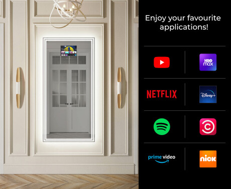 Long wall hallway mirror backlit LED L57 #2