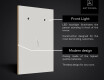 Long wall hallway framed mirror backlit LED L15 #6