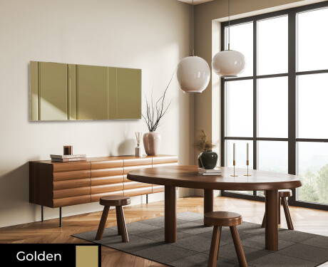 Rectangular ornate mirror on wall L169 #8