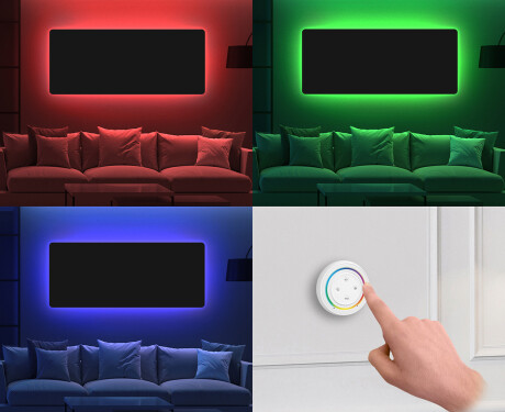 Rounded ornate mirror on wall L171 #11