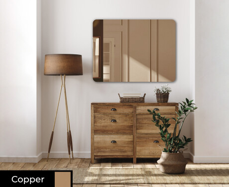 Rounded ornate mirror on wall L171 #2