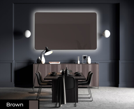 Rounded ornate mirror on wall L171 #4