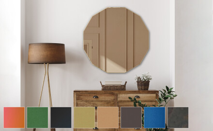 Round hanging mirror decor L176