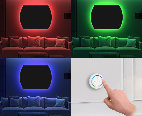 Rounded modern decorative mirrors L177 #11