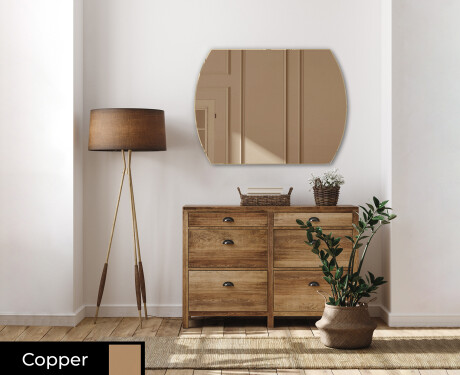 Rounded modern decorative mirrors L177 #2