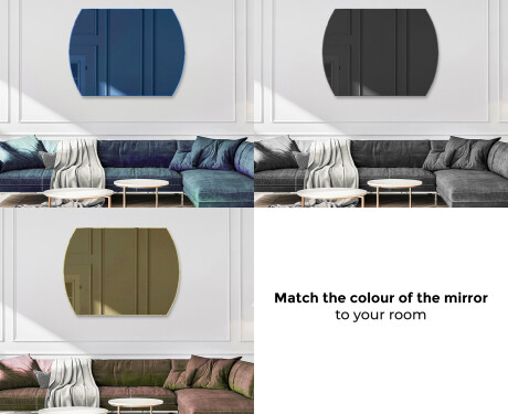 Rounded modern decorative mirrors L177 #10