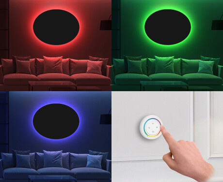 Oval modern decorative mirrors L178 #11